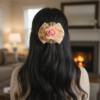 Peach Rose Hair Bow