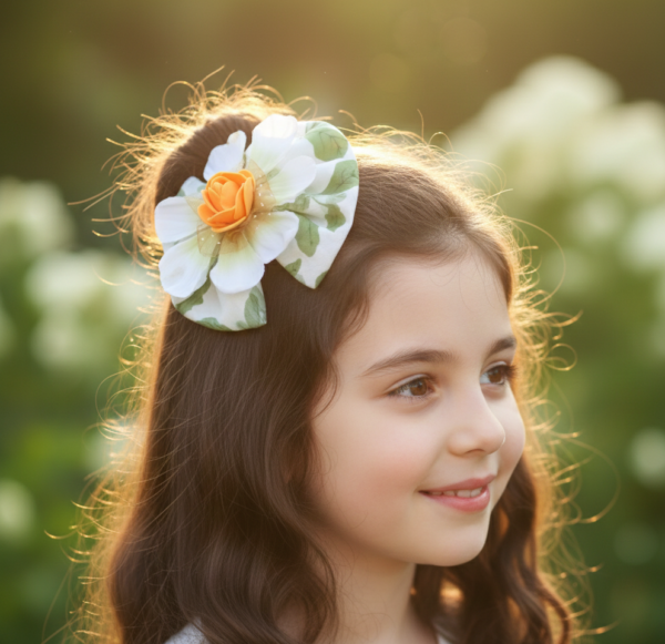 Golden Petal Hair Bow