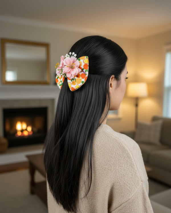 Citrus Bloom Hair Bow