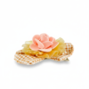 Peach Rose Hair Bow
