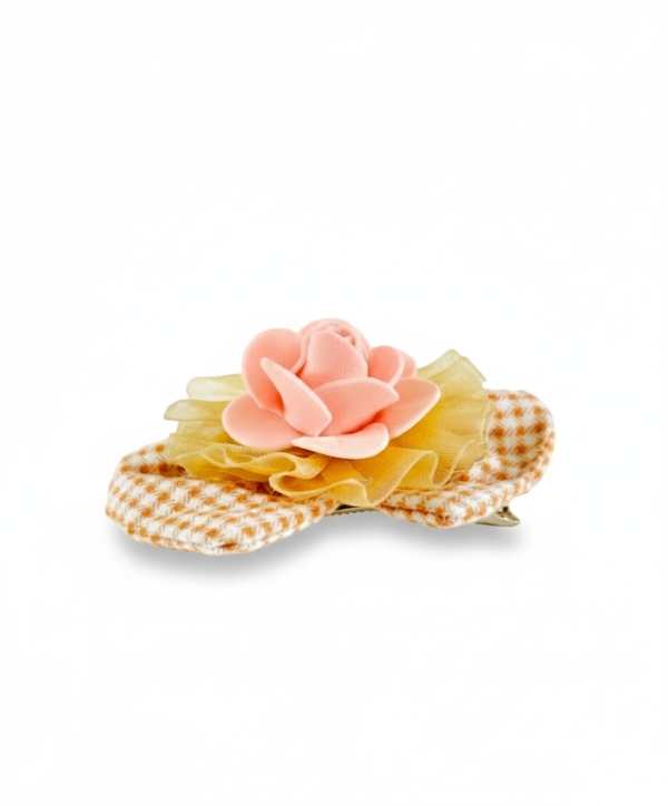 Peach Rose Hair Bow