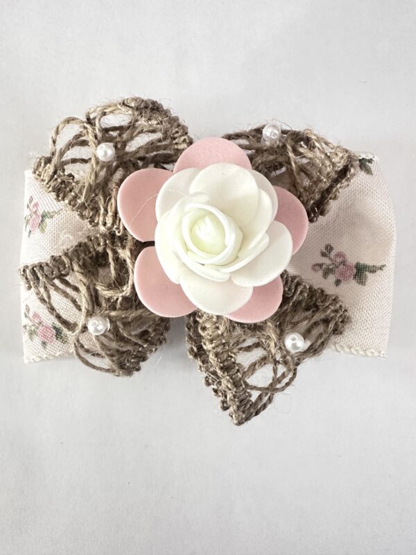 IMG_0175 Blush Rose Burlap Hair Bow