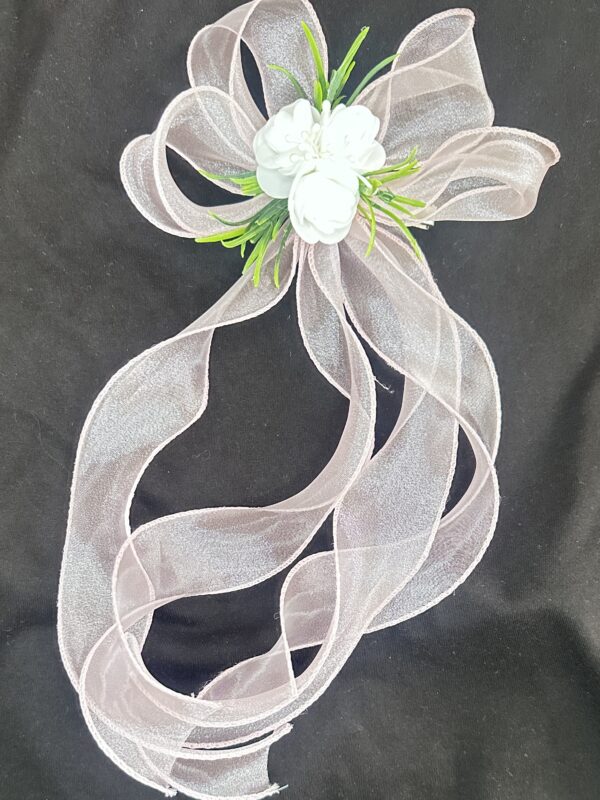 Petal Pink Garden Ribbon Hairpiece