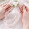 Petal Pink Garden Ribbon Hairpiece