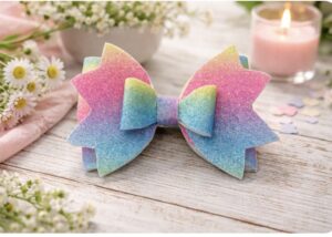 Cotton candy bow