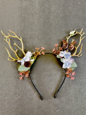Butterfly blossom antler headband